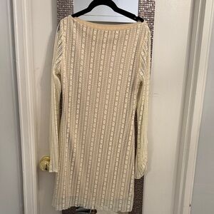 Elegant Cream Lace Dress